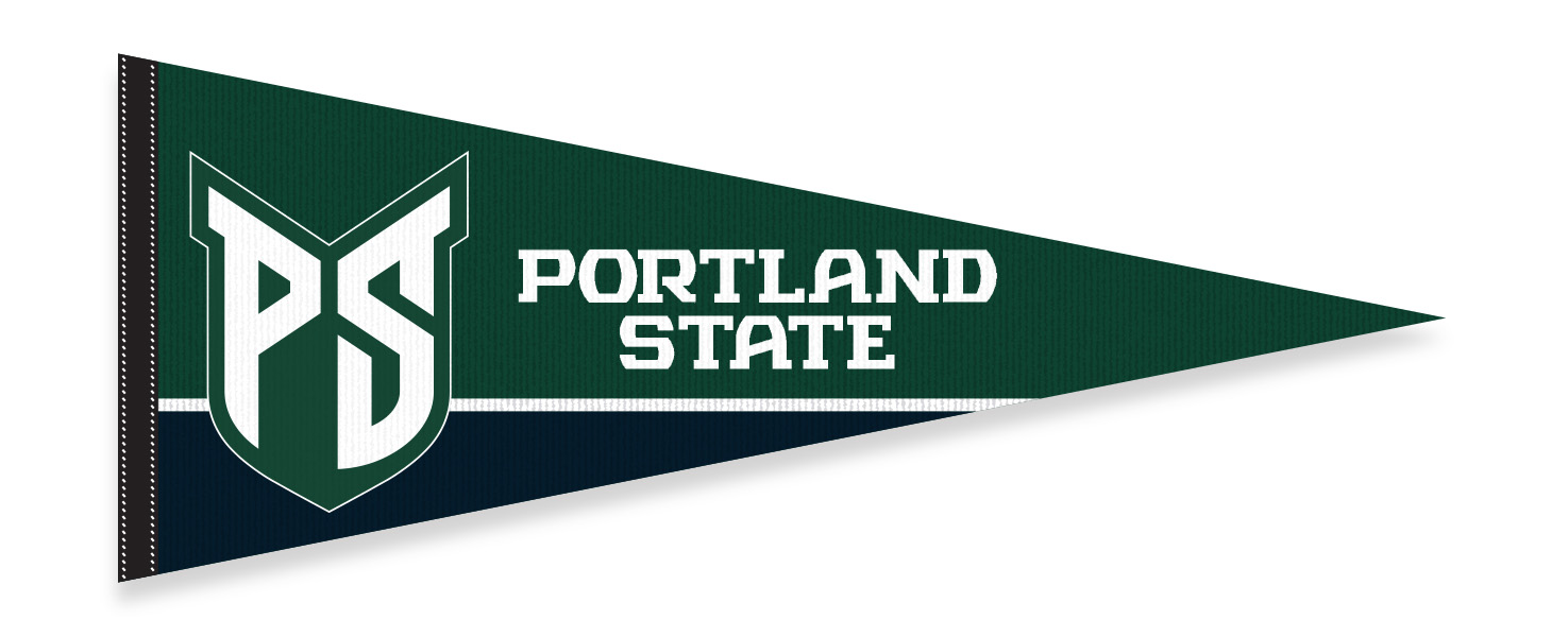 portland state pennatn in green, black, and white