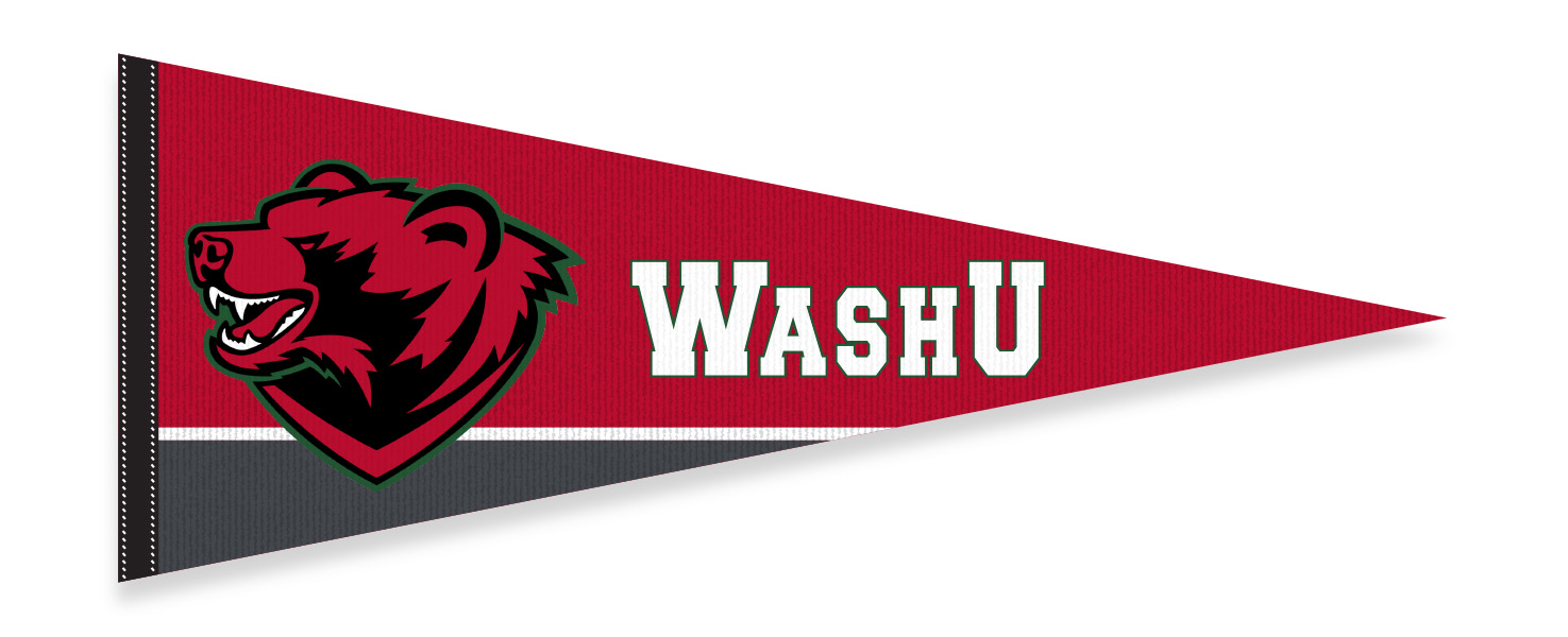washu pennant in red, green, black, and white